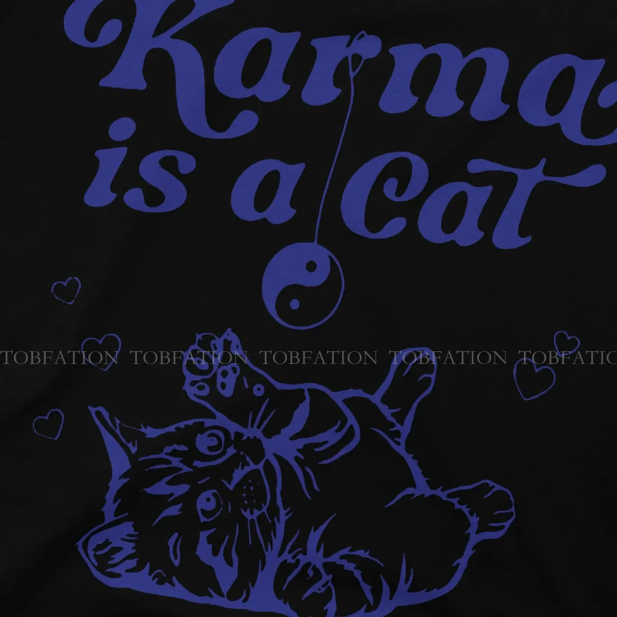 KARMA IS A CAT Play Ball T Shirt Classic Graphic Teenager Summer Oversized Cotton Men's Clothes Harajuku Crewneck TShirt