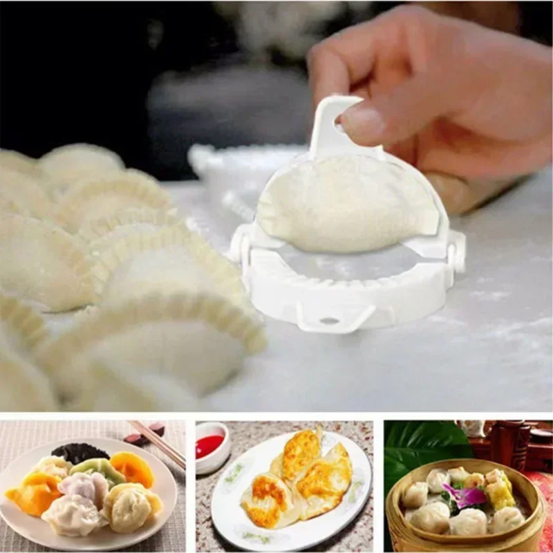 

7cm/8cm/9cm Manual Dumpling Maker Set Plastic Mold & Clip for Quick Dumpling Making Kitchen Household Tool