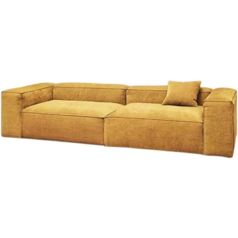 Corduroy fabric sofa, living room bedroom double sofa, simple style modern small apartment