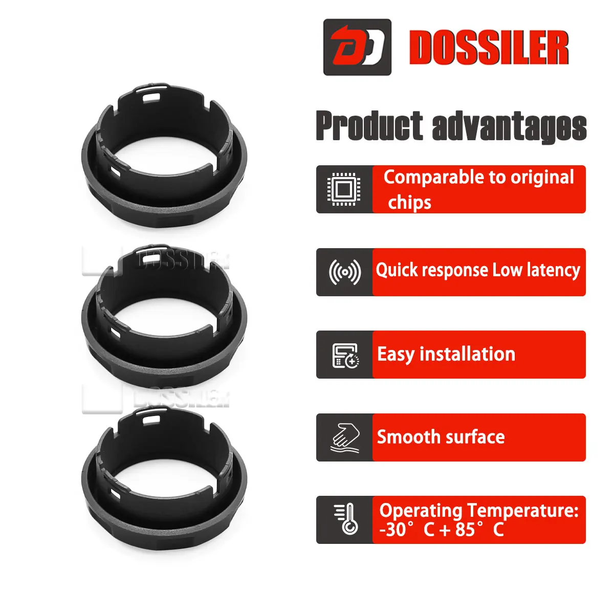 LR029591 Dossiler 3Pieces Central Console Air Conditioner Knob Covers Easy to Install for Land Rover Range Rover Sport 2009-2013