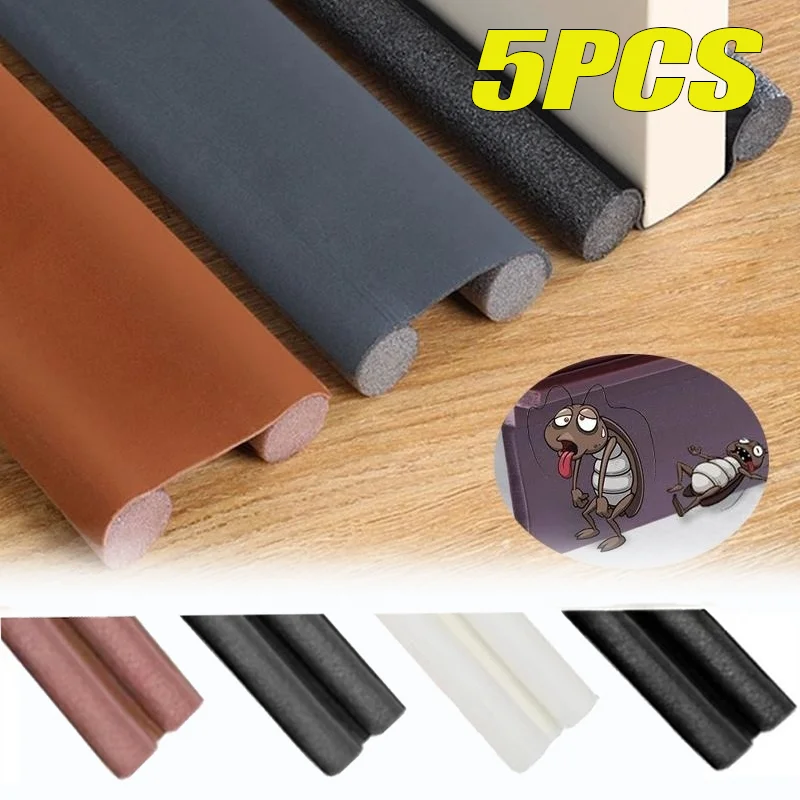 5PCS Door Bottom Seal  Door bottom weatherstrip Thickened cold-proof seam sealing strip Anti-Rat & Cockroach Seal