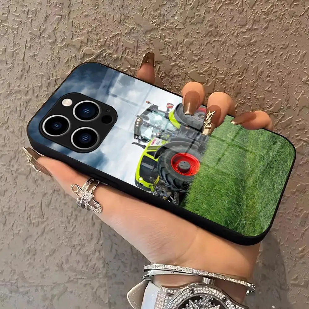 

Claas Tractor Phone Case For IPhone 17 16 15 Pro Max 14 13 12 Mini Plus Samsung S25 24 23 Ultra Glass phone case