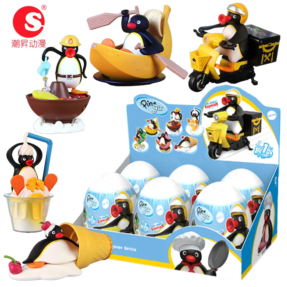 Original Pingu Greedy Little Goose Series Blind Box Desktop Ornaments Gashapon Creative Fashion Toy Holiday Gifts for Teens