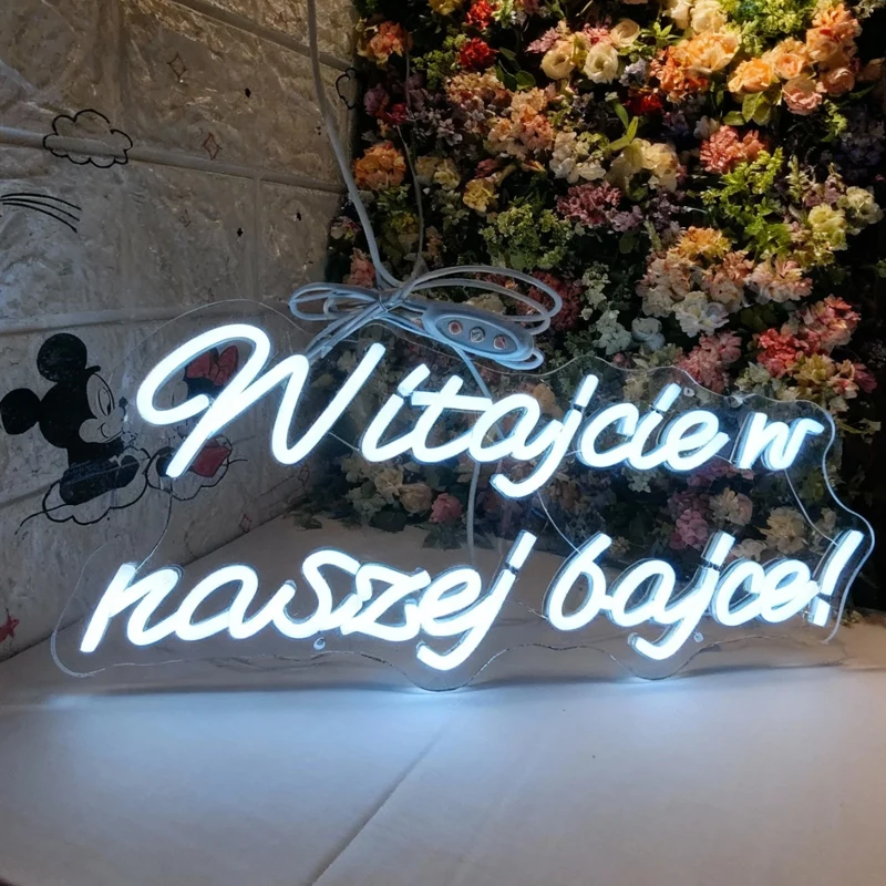 

Witajcie w naszej bajce! LED Neon Sign USB Power Neon Light Fit For Wedding Party Valentine's Day Room Home Wall Decor Neon Lamp