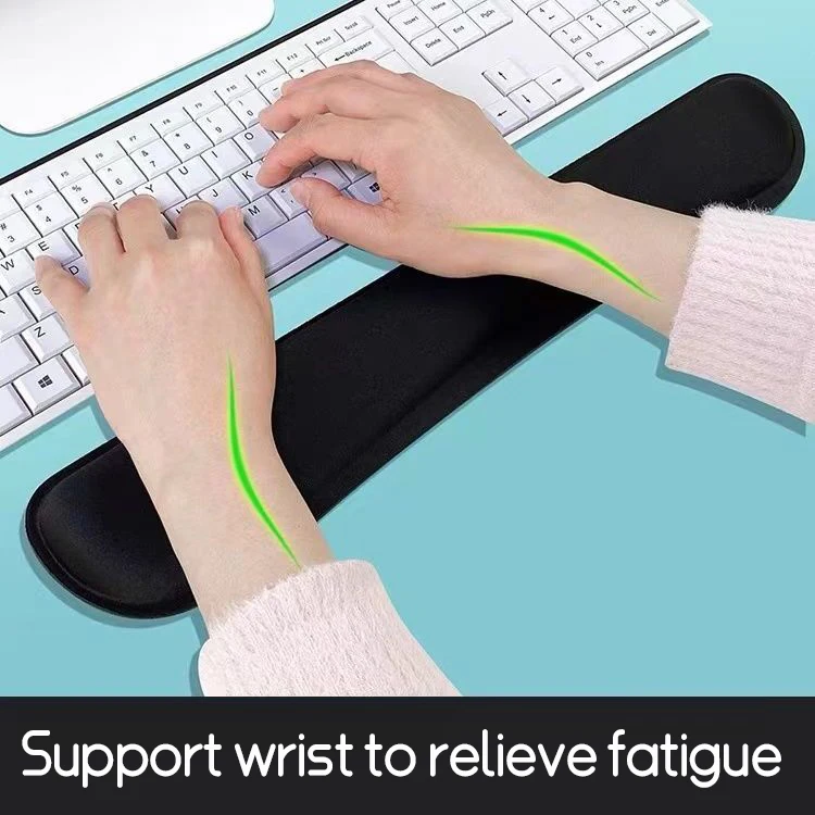 Computer Mouse Pad Wrist Support Memory Foam 3D Business Pure Black Rebound Keyboard Hand Rest Soft and Comfortable Hand Pillow