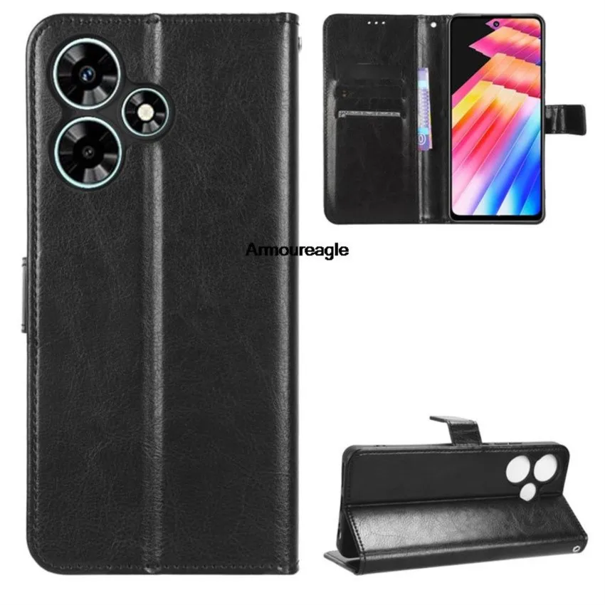 for infinix hot 30 30i nfc 4g case luxury flip pu leather wallet lanyard stand case on for infinix hot 30 play hot30 phone bags