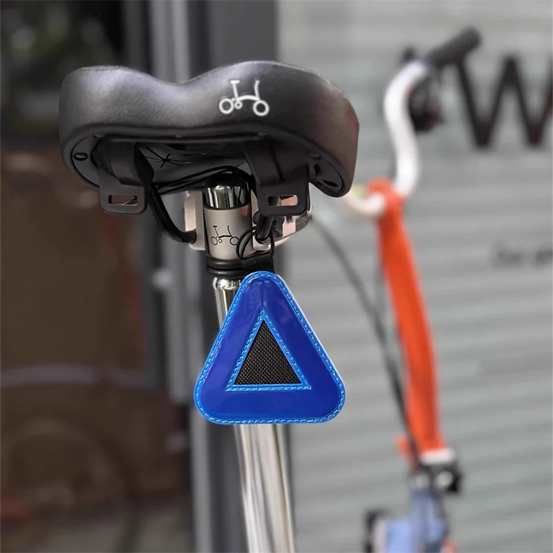 6 colors Reflective Signs Triangle Signs Safety Warning for Brompton Bicycle Road Bike