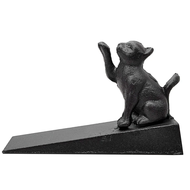 

Heavy Duty Cast Iron Door Stops,Door Stopper Wedge,Antique Style,Decorative Cute Human (Cat,2 PCS)