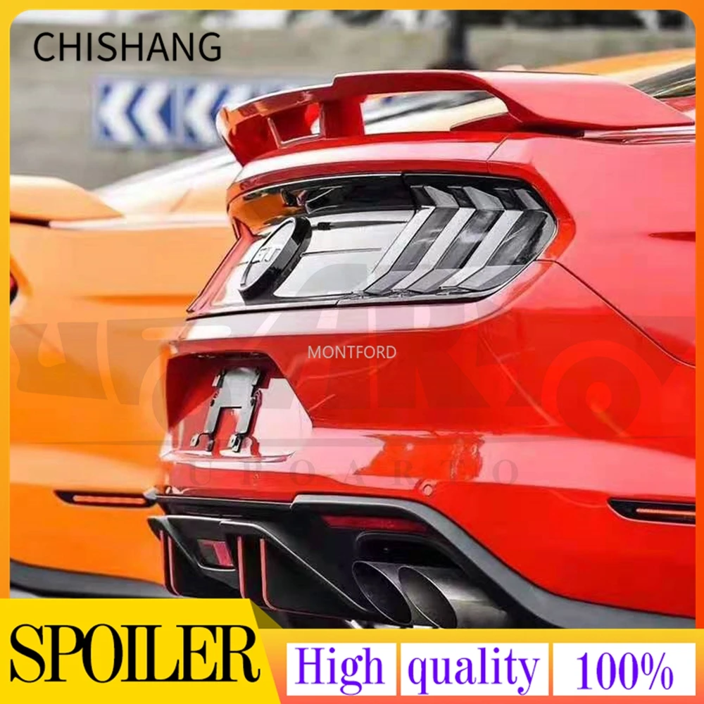 Car Styling ABS Plastic GT Style Matte Rear Trunk Spoiler Tail Wing Ford Mustang S550 2015 2016 2017 2018 2019 2020