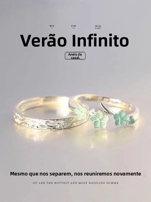 aneis-de-casal-florais-'verao-sem-fim'-remember-me-estilo-masculino-e-feminino-com-sensacao-de-luxo-e-frescura-tema-flores