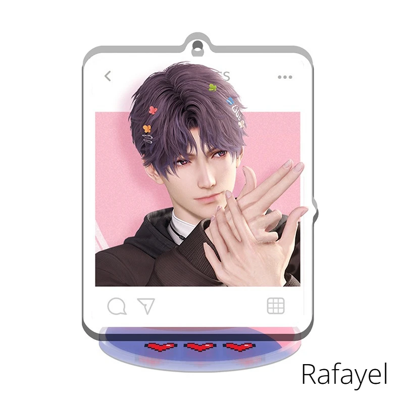 Love and Deepspace 9CM Personaggio Standees Sylus Xavier Zayne Rafayel Caleb Board Stand Anime Cospaly Cartoon Decorazione del desktop