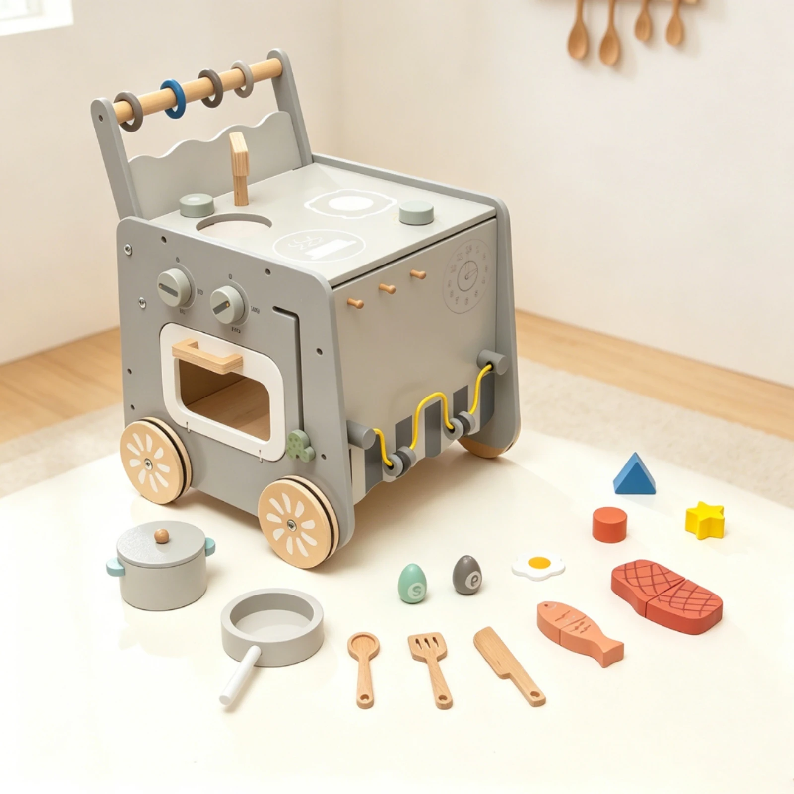 wooden-play-kitchen-cart-sink-area-rolling-play-kitchen-cart-kids-plaything-natural-wood-details-gray-for-toddlers