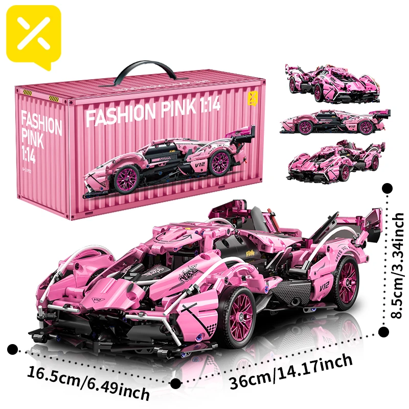 ToylinX Supercar Building Block Toy 1:14 Optional Power Group 14+ Technology Design Christmas Gift for Adults and Kids With Box