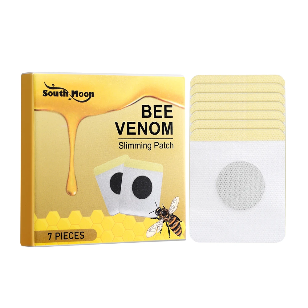 7pcs Bee Venom Slimming Patch Losing Weight Navel Fat Burning Pads Body Skin Tighten Beauty Shaping Abdominal Detox Sticker