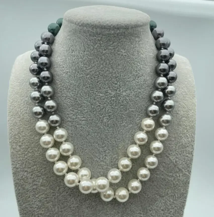 

10mm Shell pearl sweater chain wholesale 80mm gradient Long Necklace female all-match