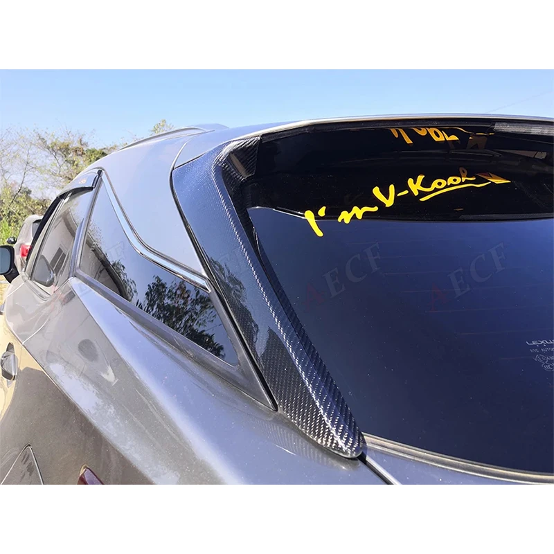 Real Carbon Fiber Rear Window Side Spoiler Wing Splitter Trim For Lexus RX 450H RX200 200T 300 Exterior Refit Kit