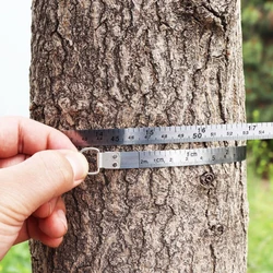 Cinta métrica de diámetro de árbol, herramienta de medición retráctil suave de 2000mm y 78,74 pulgadas para jardinería profesional de árboles