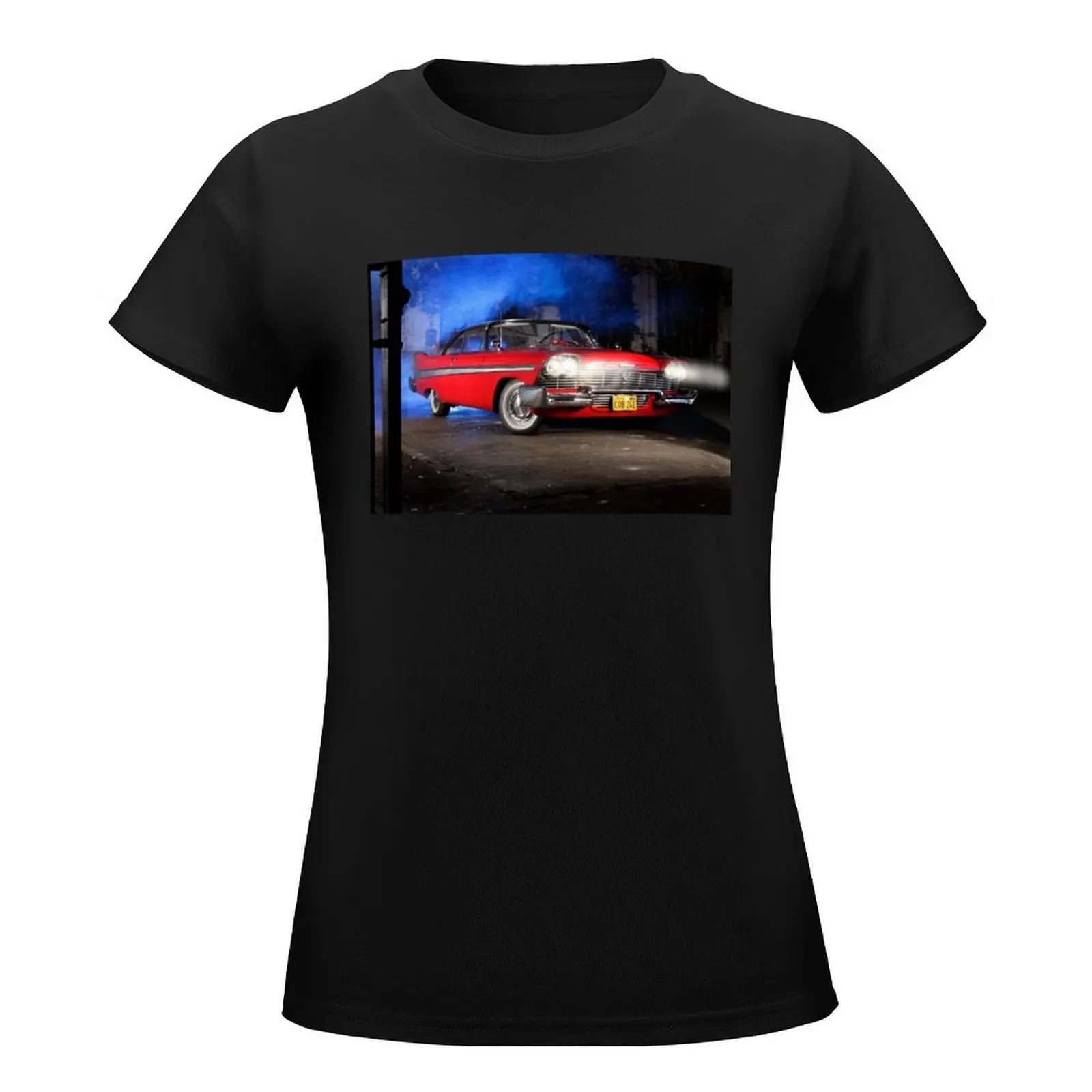 ?Christine“, the Plymouth Fury from the movie of John Carpenter T-Shirt summer top summer tops workout shirts for Women