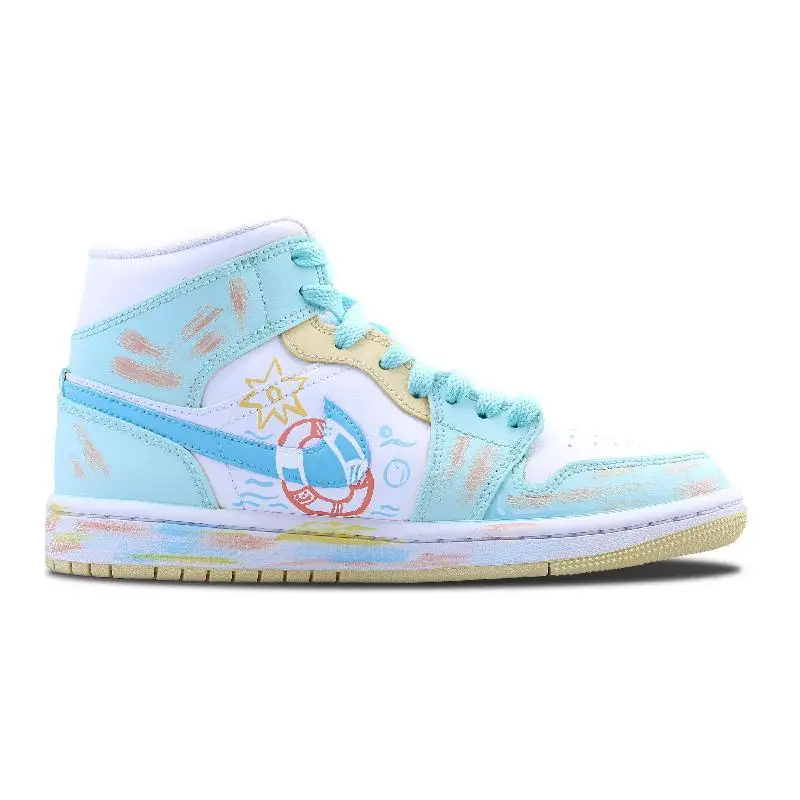 【Customize】Jordan Air Jordan 1 Vintage Basketball Shoes Unisex Sneakers shoes BQ6472-701