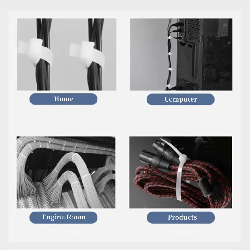 Black White Self-locking Plastic Nylon Tie 3*60mm~5*250mm Cable Tie Fastening Ring Cable Tie Zip Wraps Strap Nylon Cable Tie