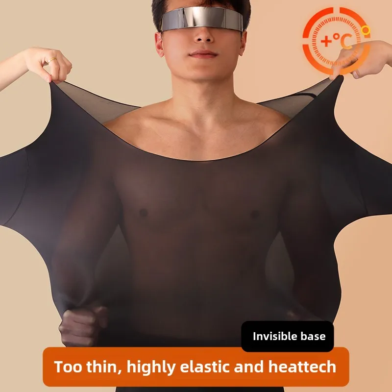 2024 Winter Base Layer Suit for Men, 1PC Ultra-Thin Thermal Underwear Set, Keep Men\'s Skin Warm and Comfortable