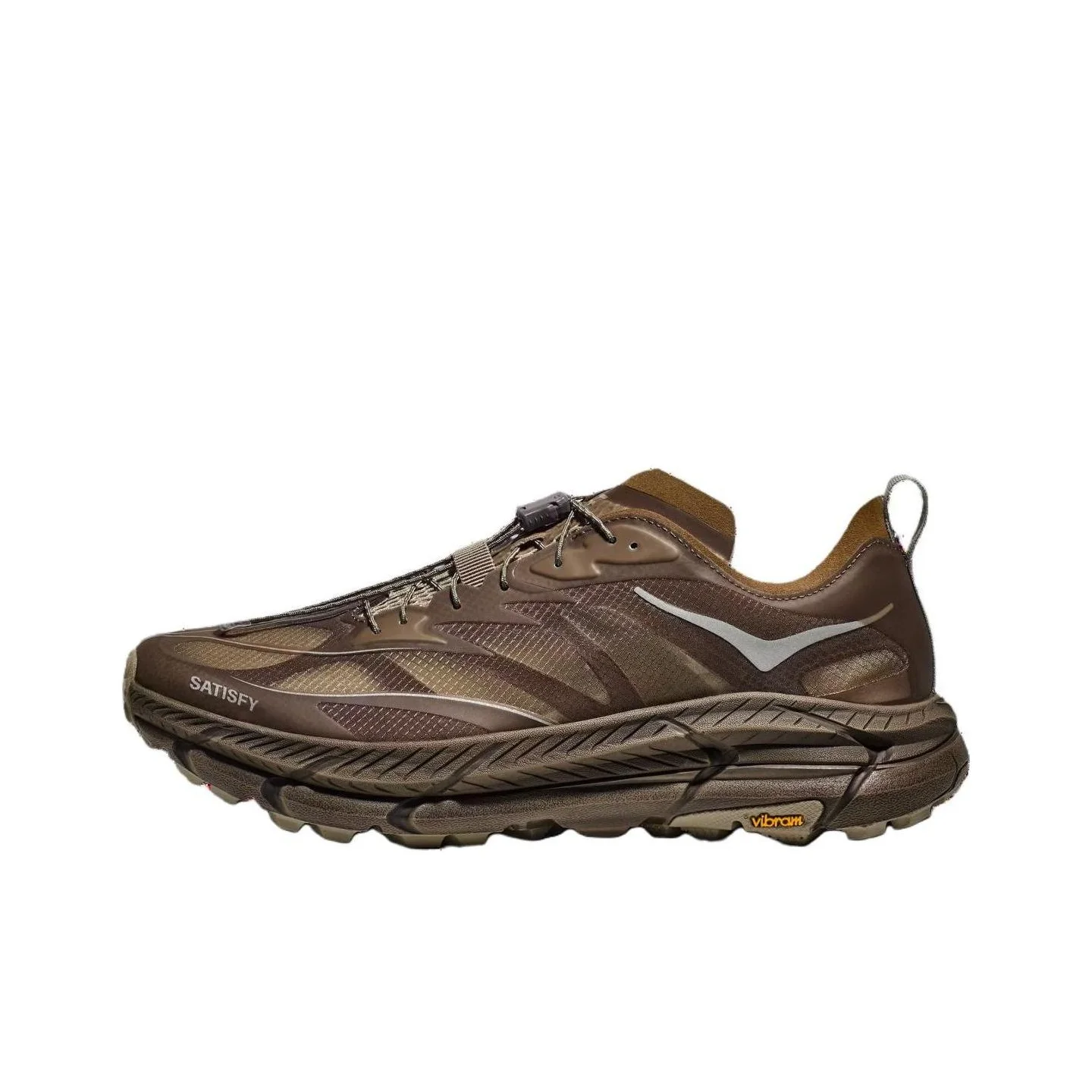 Satisfy X HOKA ONE ONE Mafate Speed 4 Running Shoes Unisex Low Top Brown 1157050-RBBR