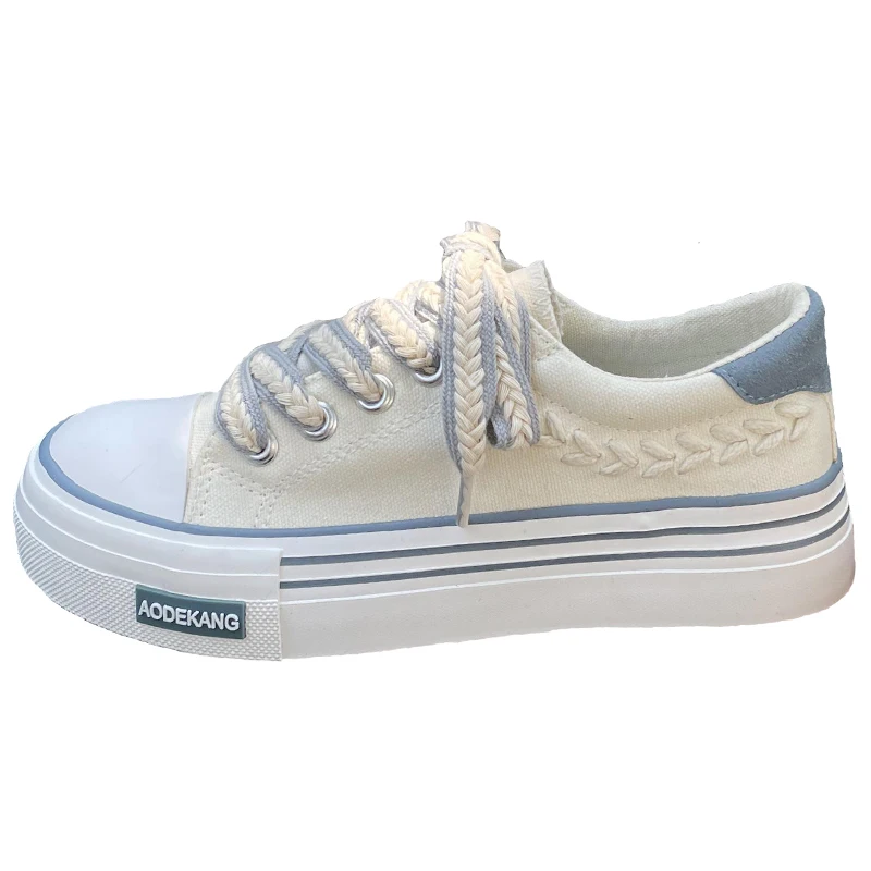 

New Spring Platform Vulcanized Shoes Women Fashion Canvas Shoes Women Casual Flat Sneakers Female Comfort Sneaker Zapatos Mujer