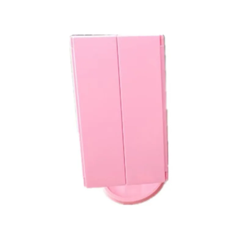 

22 Lights Three-fold LED Makeup Mirror 2X3X Enlarged Makeup Dresser Desktop Three-sided Folding with Lamp