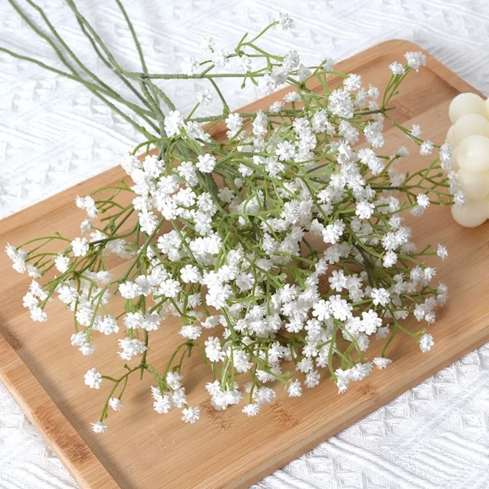 Soft Rubber Gypsophila Flowers Multicolour 52cm Length Artificial Gypsophila Bouquet DIY Decoration Fake Flowers Interior Decor