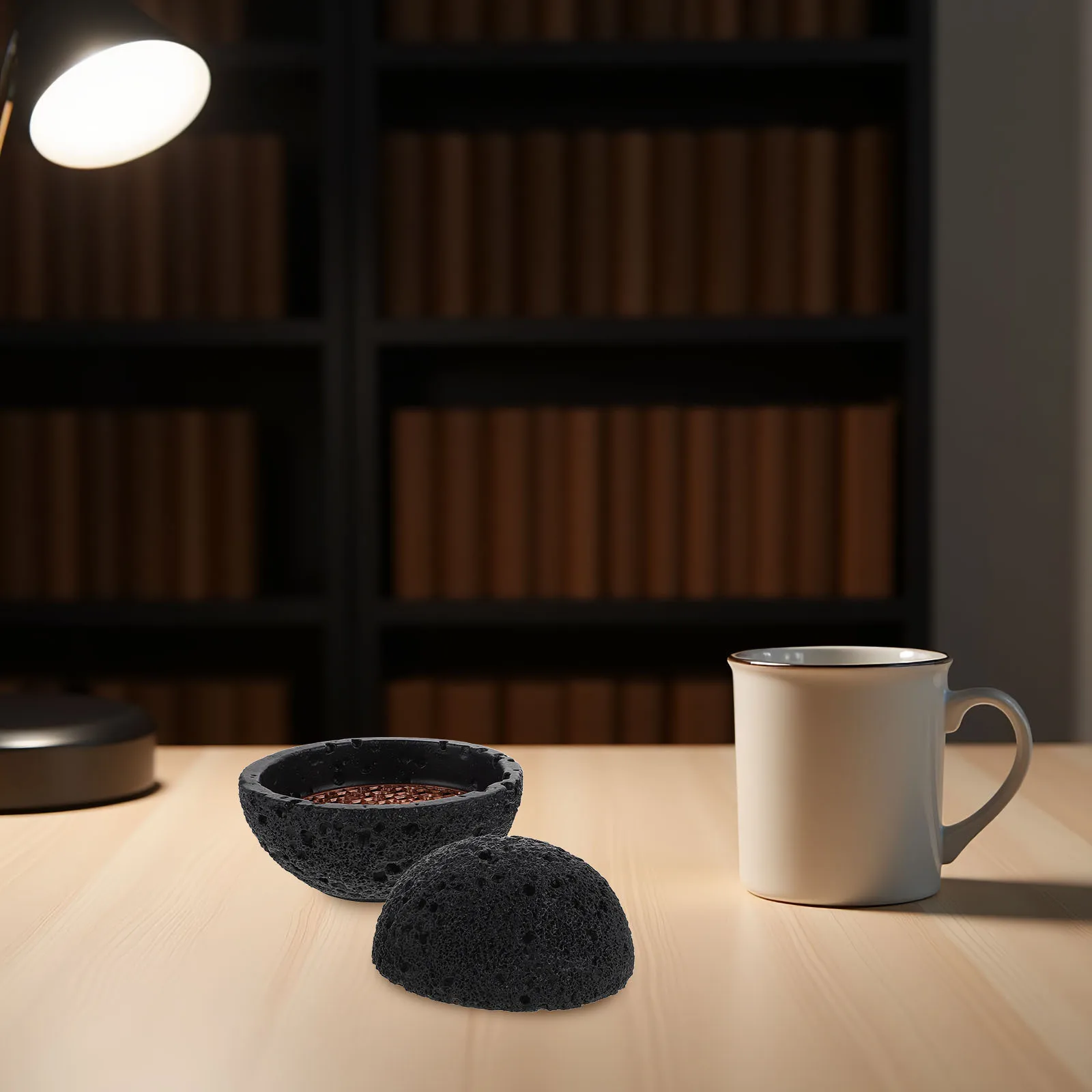 

Smoke Infused Caviar Serving Bowl Meteorite Sphere Design Chilled Dessert Display Plate Dry Ice Decorative Fruit Bowl For