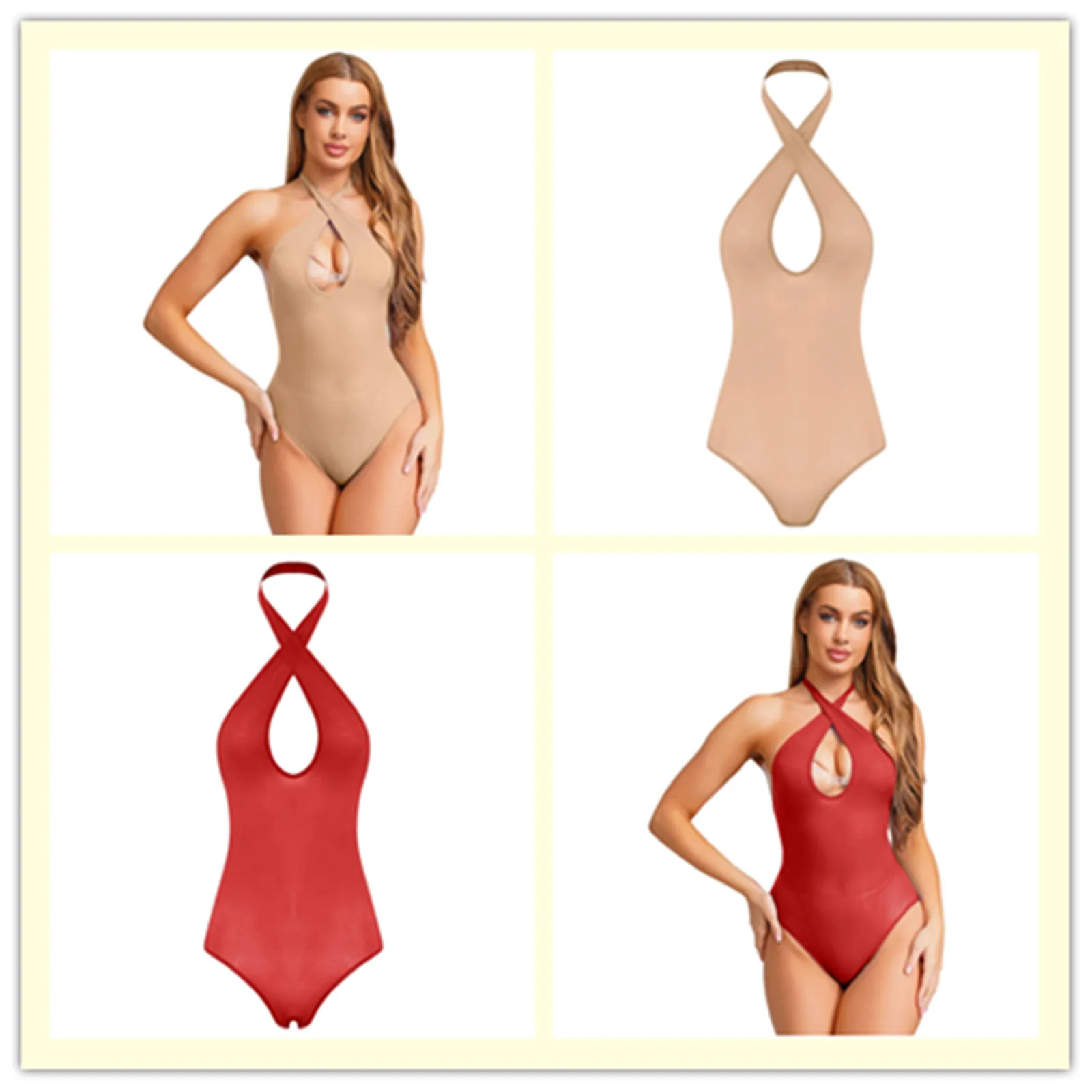 

Женское нижнее белье, цельный масляный глянцевый боди, купальник, прозрачный купальник с лямкой на шее, без рукавов, с открытой спиной, купальник, комбинезон, купальник