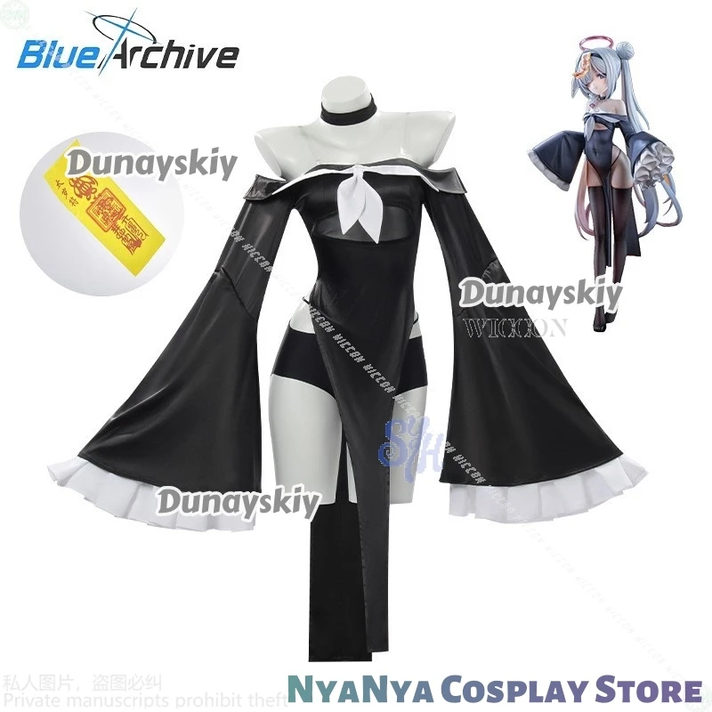 애니메이션 게임 블루 아카이브 코스프레 플라나 의상 할로윈 유니폼 역할 놀이 섹시한 수녀 복장 란제리 악마 잠옷 로리타 할로윈
