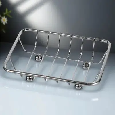 

Portable Metal Holder For Bathroom Drainage Rack Shower Storage Box Bathroom Soap Dish Lightweight Practical Use