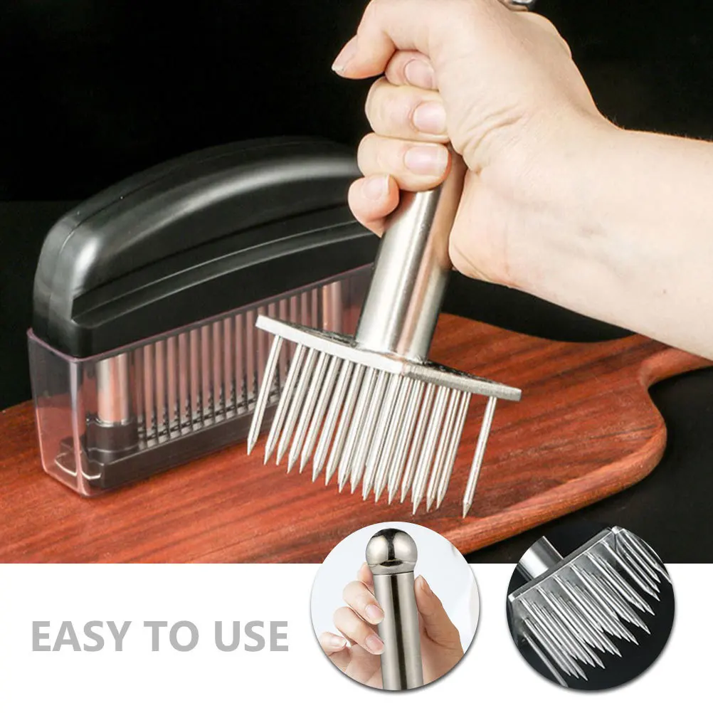 

28-Pin Meat Tool Stainless Steel Hammer Mallet For Beef Pork Chicken Ground Meat Kitchen Mallet For Cooking Use