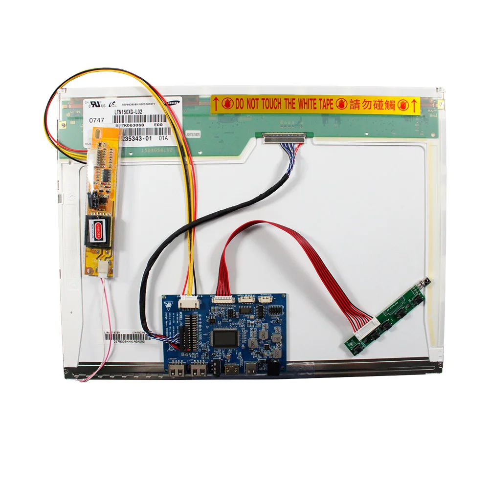 15 بوصة 1024X768 LVDS TFT شاشة LCD و HD MI نوع C USB لوحة تحكم 30 دبوس