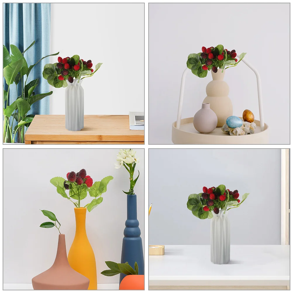 

6 Pcs Waxberry Fruits Realistic Decorative Supple Model Plastic Home Party Photo Props Multipurpose Fruit Models
