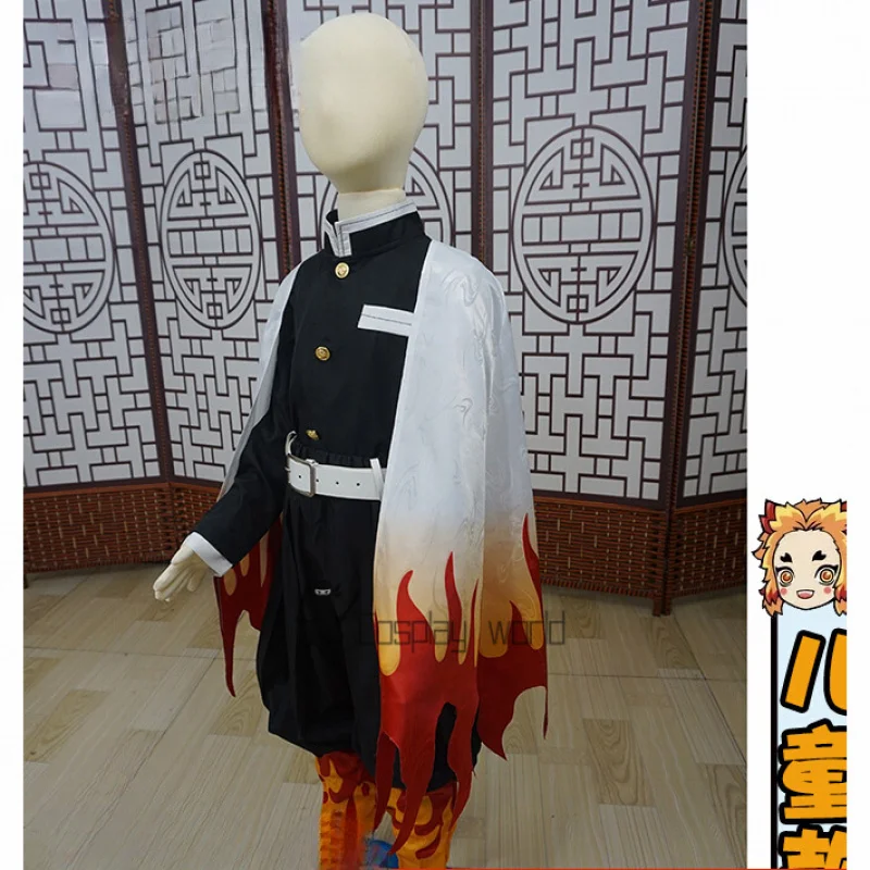 

Детский карнавальный костюм «Убийца демонов» Rengoku Kyoujurou, детская униформа, аниме-кимоно, праздничная одежда на Хэллоуин, Рождественский подарок