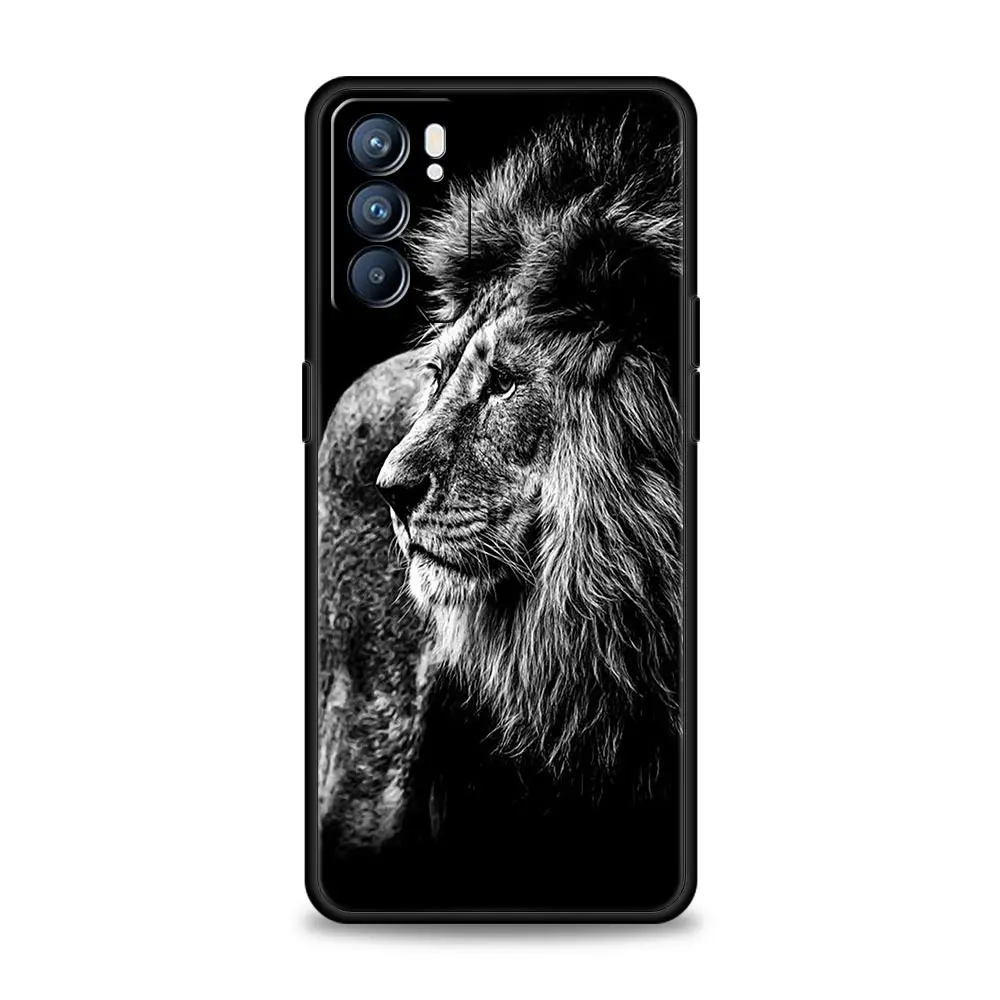 Cheetah Tiger Lion Animals Phone Case For Oppo Find X5 A54 A53 A52 A9 2020 A15 A95 A16 A76 A74 A12 Reno7 SE Reno6 Pro 5G Cover