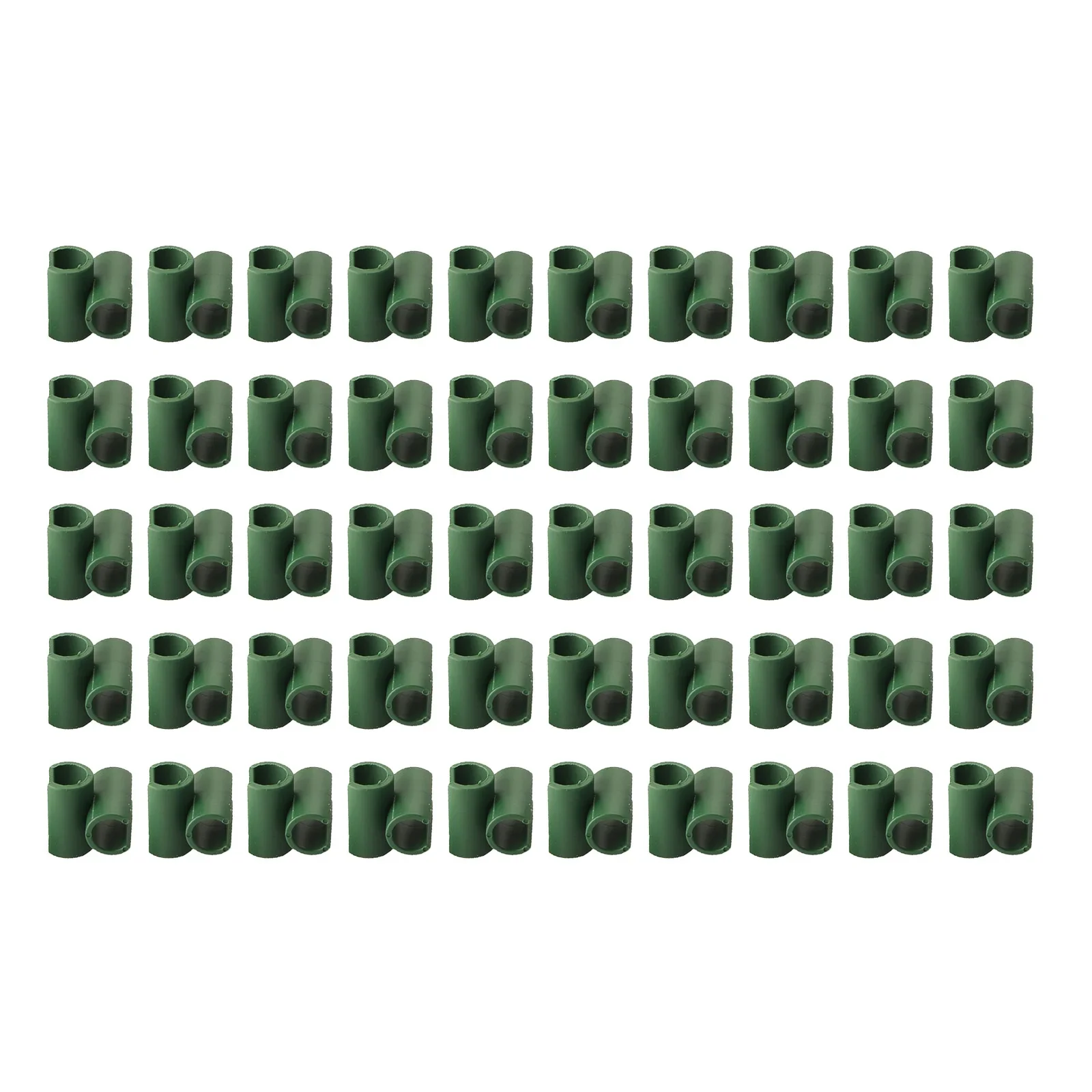 50pcs Plant Support Green Connector Fixing Clip Fruit Netting Orchard PP Vegetable 8mm Balls Bamboo Cage Cane Garden Supplies