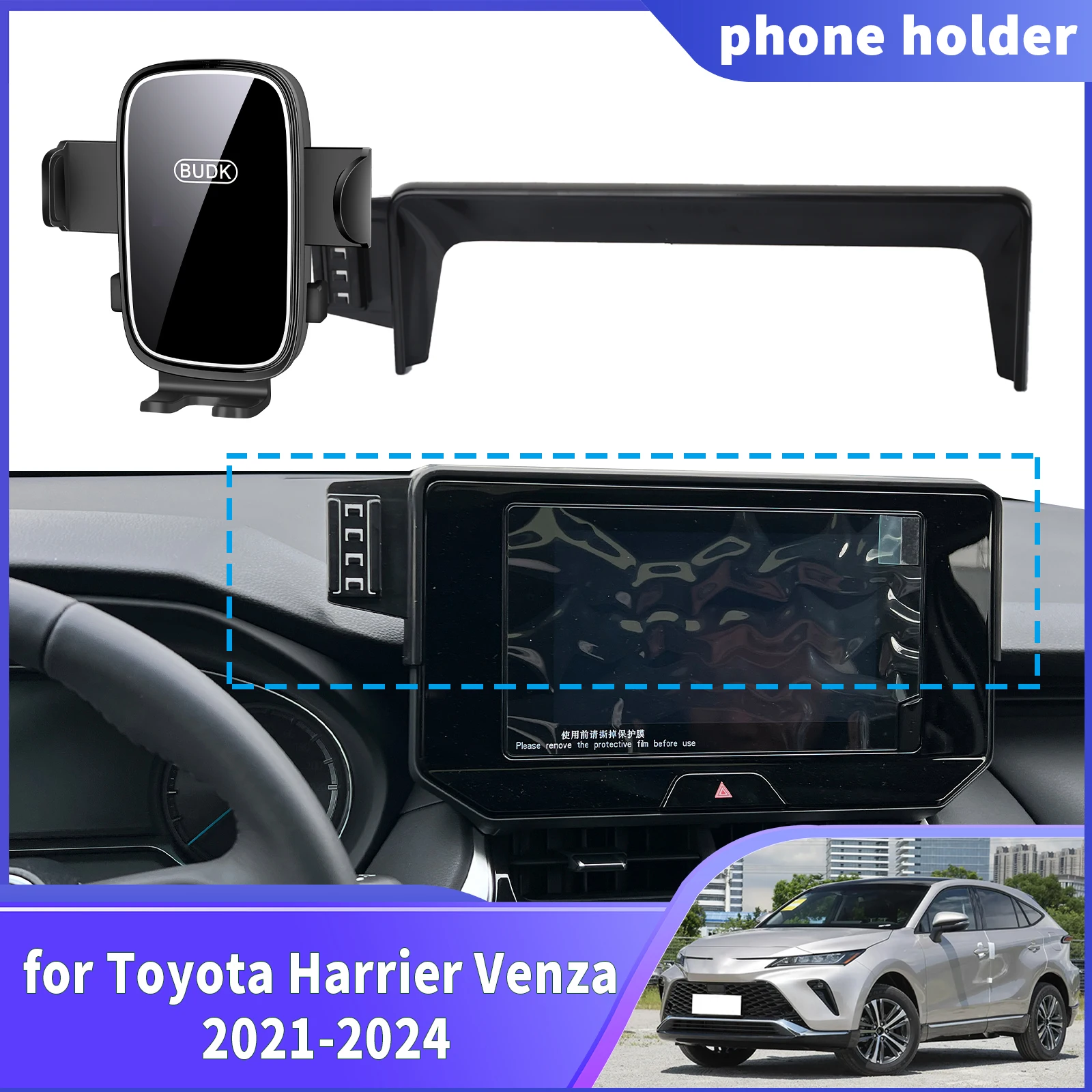 

fit for Toyota Harrier Venza 2021 2022 2023 2024 2025 XU80 Navigation Phone Holder Mount Customized Car accessoires
