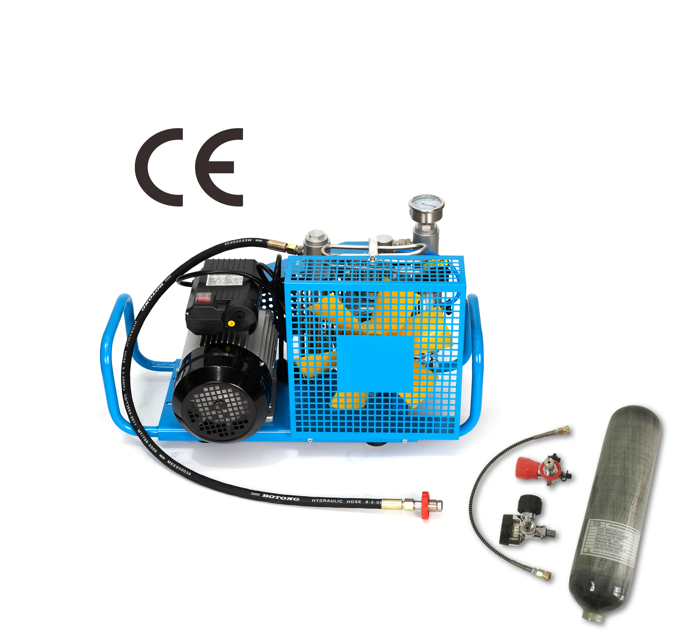 high pressure air compressor industrial compressors 4500 psi 300 bar 100 liter electrical compressor diving