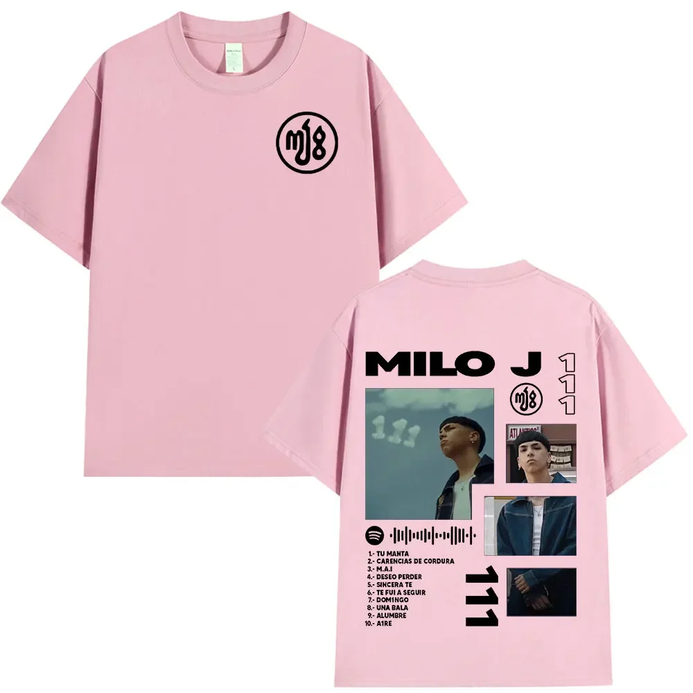 Rapper Milo J 111 Album Merch T Shirt Men Women Fashion Hip Hop T-shirt Cotton Casual Oversized Short Sleeve T-shirts Fans Gift