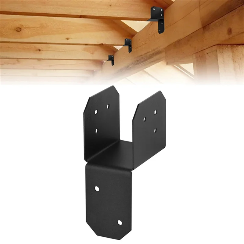 ABKP-4 Pezzi Nero Joist Ancoraggio Connettore Fit Post, Calibro 18 Tetto Tie Header Gancio Giunto Post Cap Per Casa In Legno