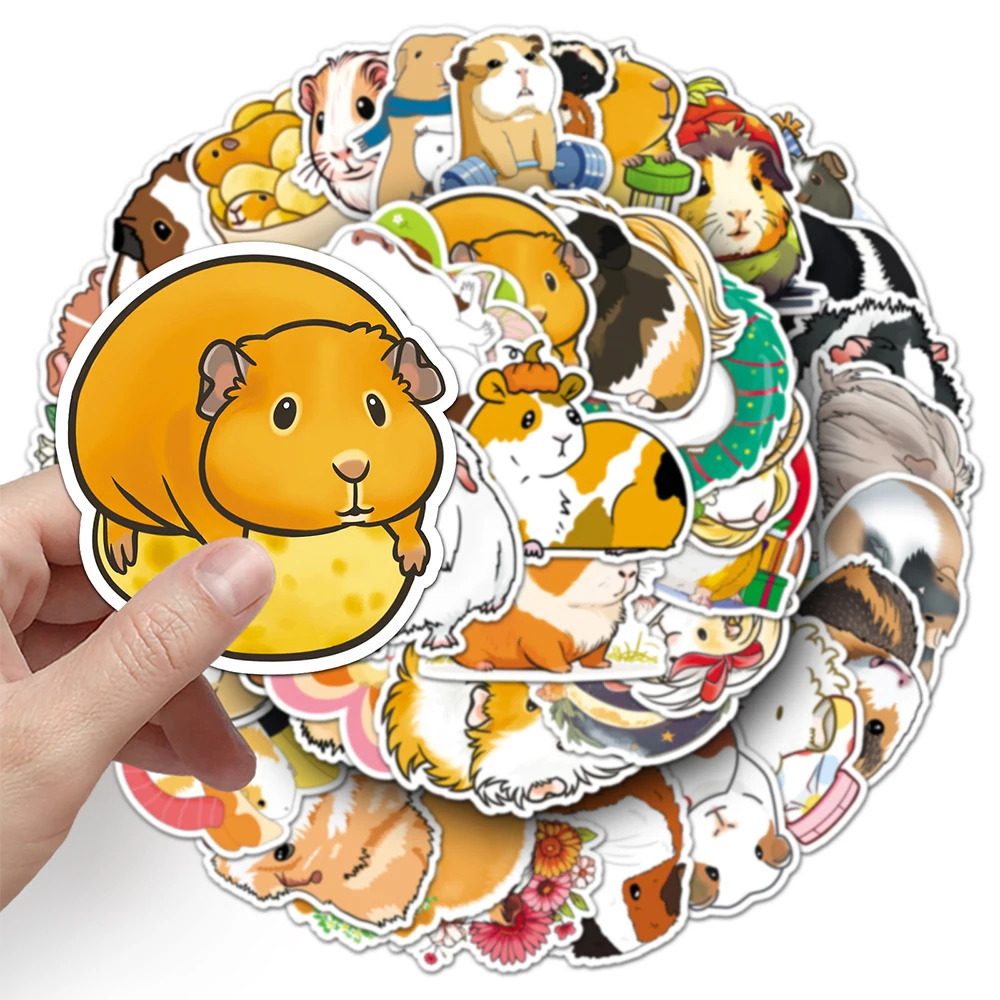 10/30/50pcs Simpatico Cartone Animato Cavia Porcellus Graffiti Adesivi Decalcomanie Del Computer Portatile Notebook Telefono Valigia Decorazione Adesivo giocattoli per bambini