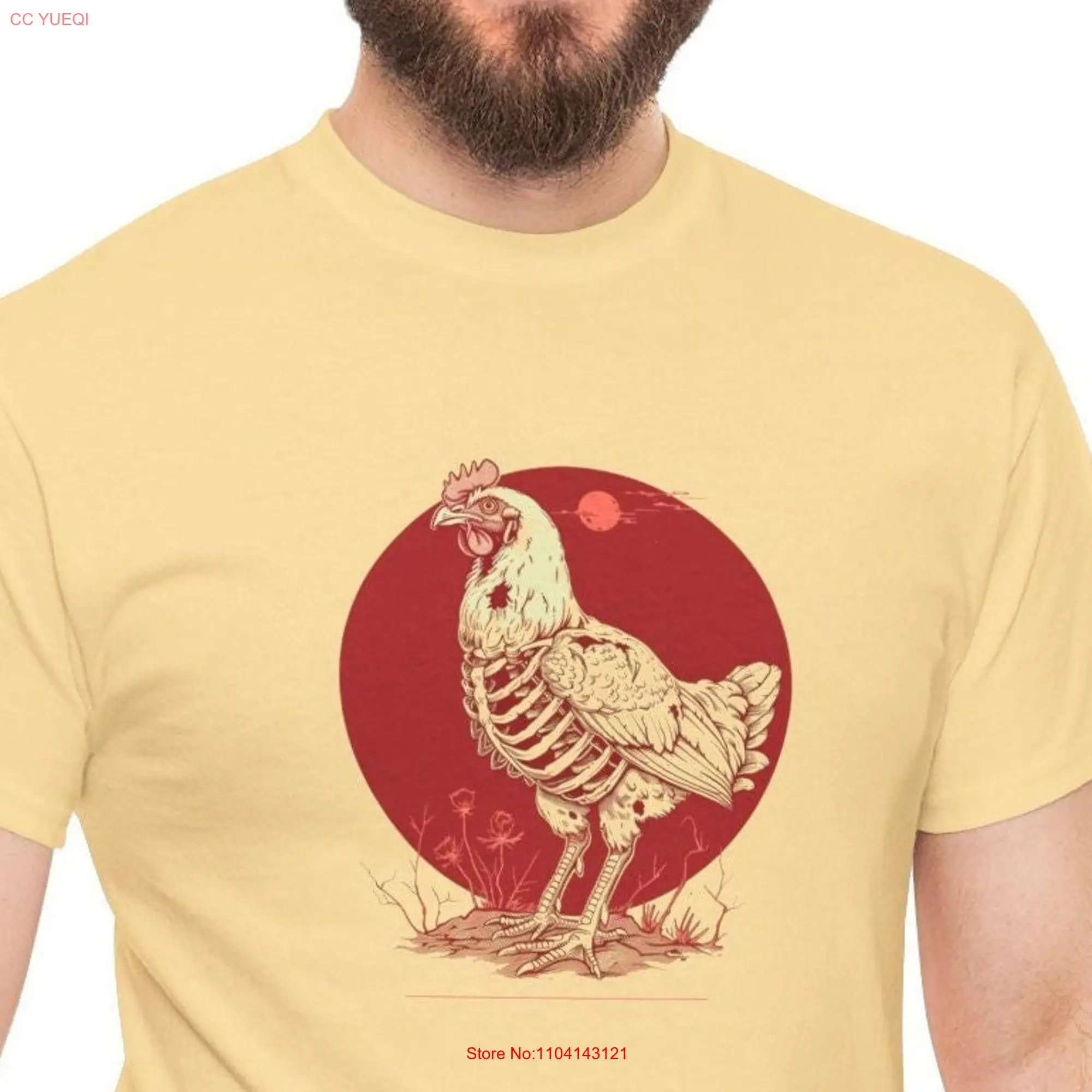 Skeleton Chicken T Shirt Zombie ghost is here to perk up any lovers Halloween Haunted Hen Great Lover gift