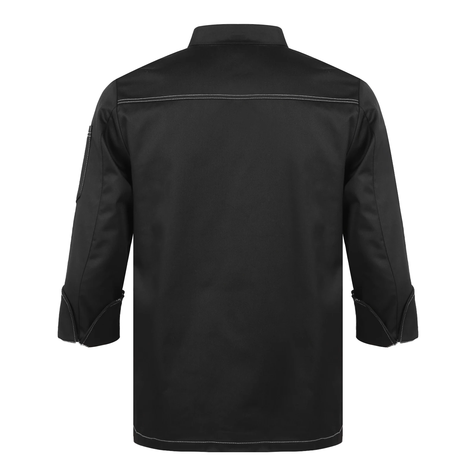 Mens Chef Coat Cook Jacket Canteen Cafe Womens Kitchen Work Uniform Hotel Restaurant Canteen Bakery Cake Shop Cafe Costume