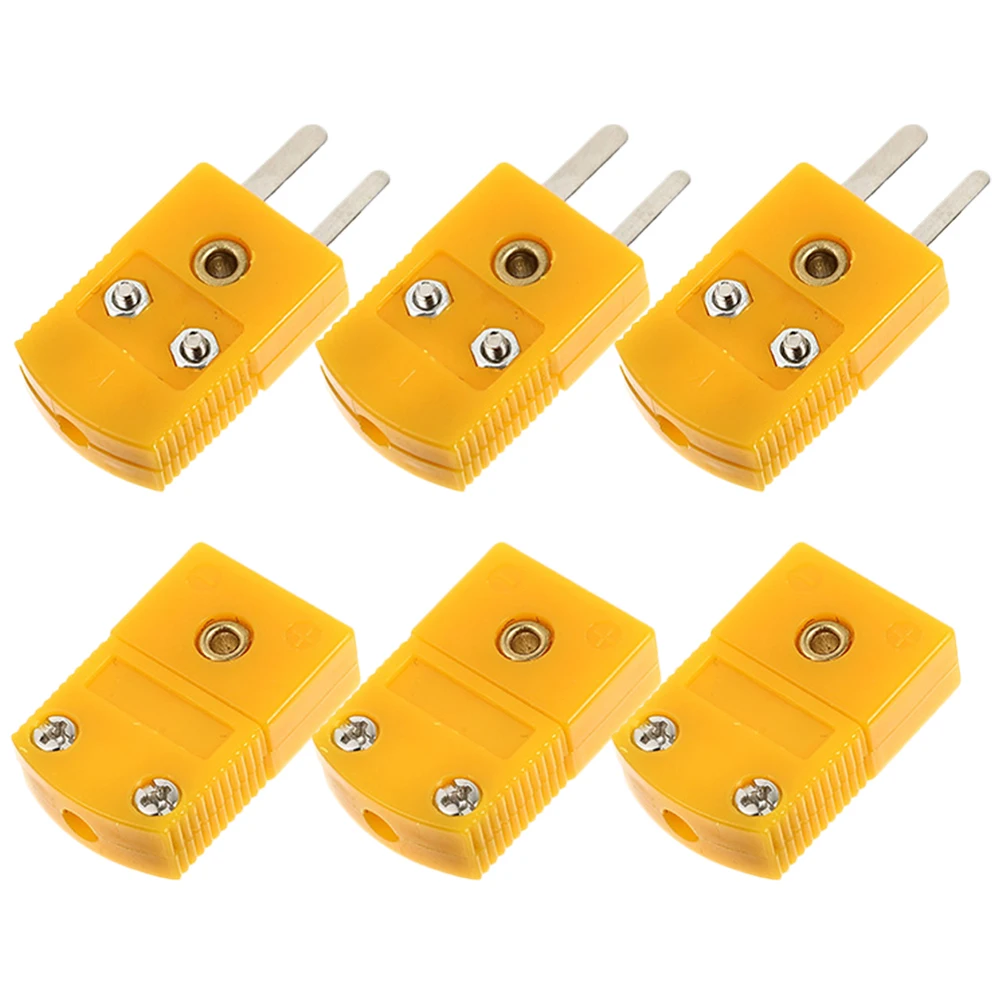 

4 Sets K Type Thermocouple Connector Socket Plug Male Female Adapters Replacement Insulated Practical Repair Build