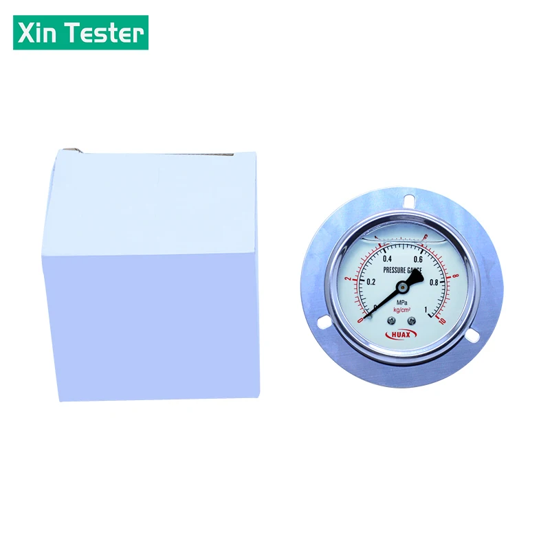 Xin Tester Axial Water Pressure Gauge 0-60Mpa Thread G1/4 Stainless Steel Anti-Vibration Air Oil Hydraulic Manometer