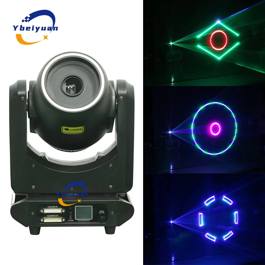 Nuova vendita calda 10W 12W Testa mobile Lazer Modello di scansione della luce Animazione Proiettore Lazer con apertura per DJ Disco Stage Bar