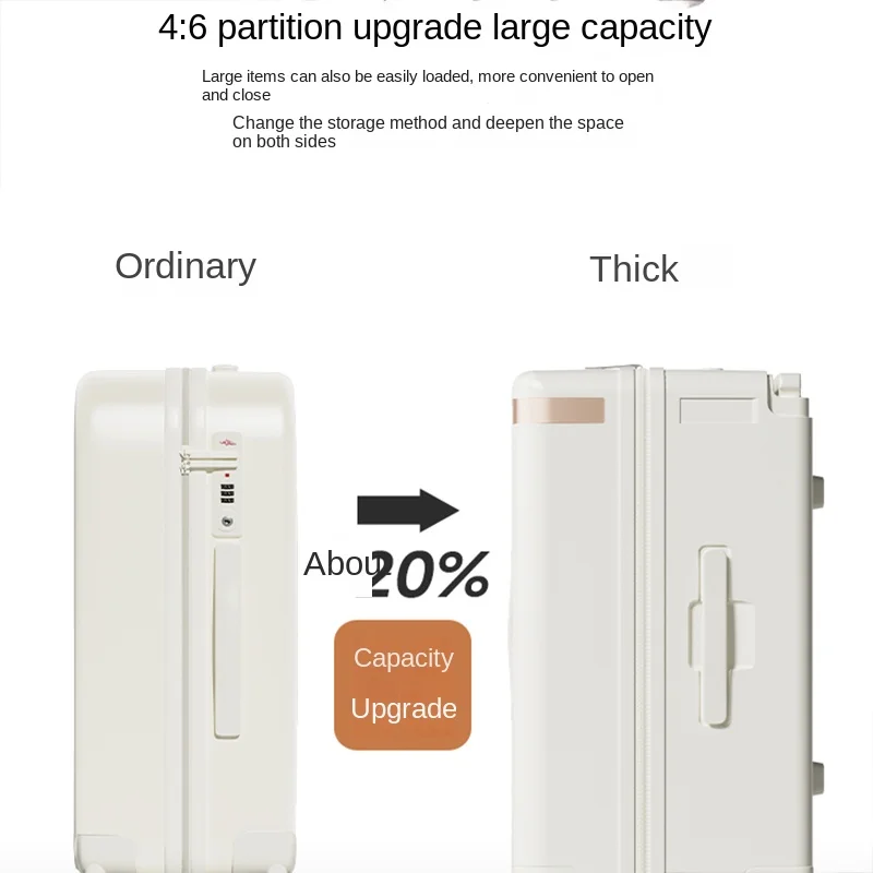 Nova bagagem de grande capacidade 20 polegadas alça larga mala de cabine combinação bloqueio trole mala 28 polegadas bagagem de viagem de negócios